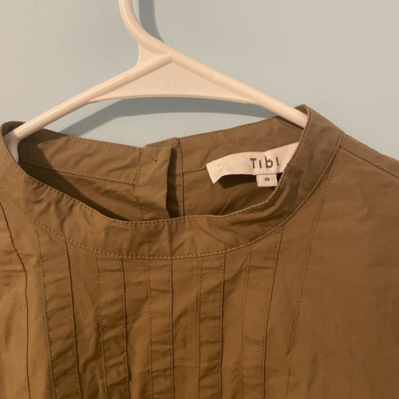 TIBI Sculpted Mock Neck Balloon Sleeve Top - Picture 7 of 9